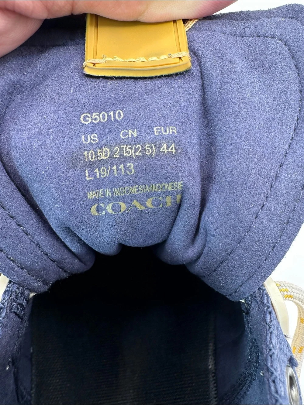 Coach  Navy, Tan & Cream Lace-Up Sneakers